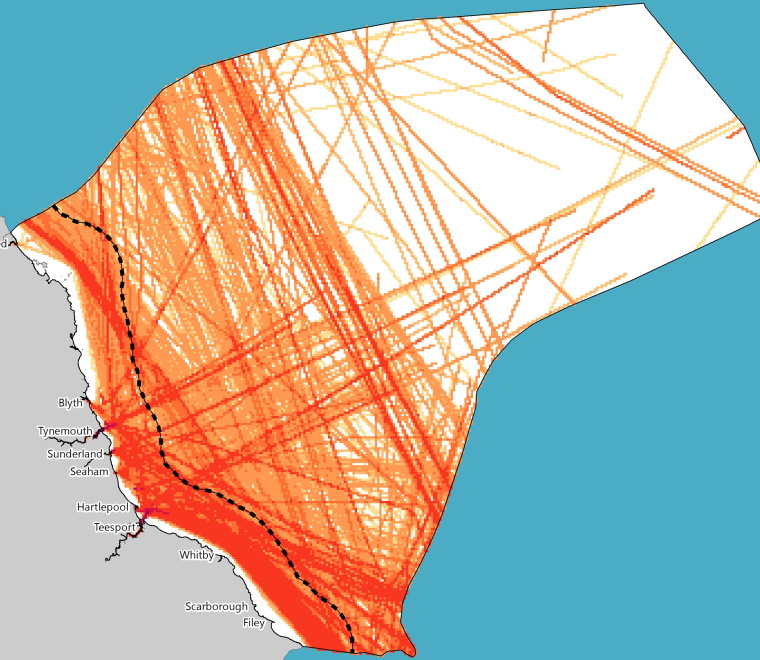 North-East England Dry Bulk Shipping Value Map