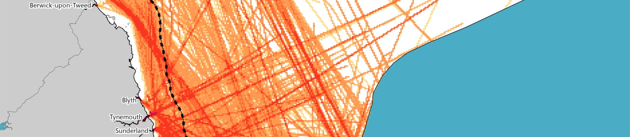 North-East England Dry Bulk Shipping Value Map