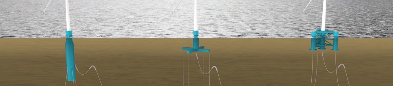 Floating wind foundation types