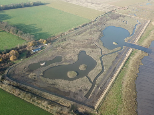 skinflats low tide aerial
