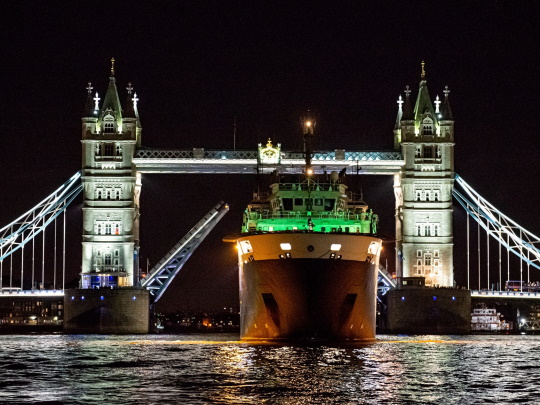 nlv pharos in front of tower bridge 