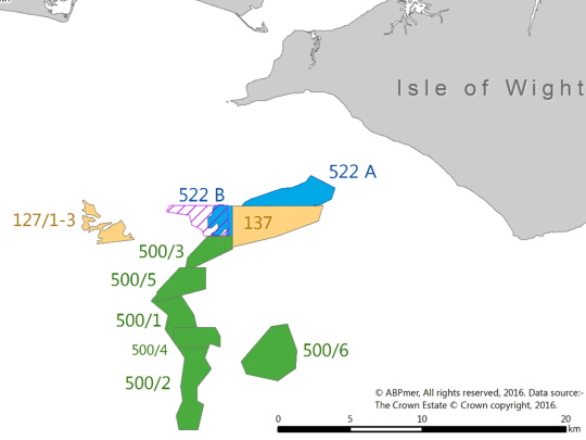 licence area map english channel