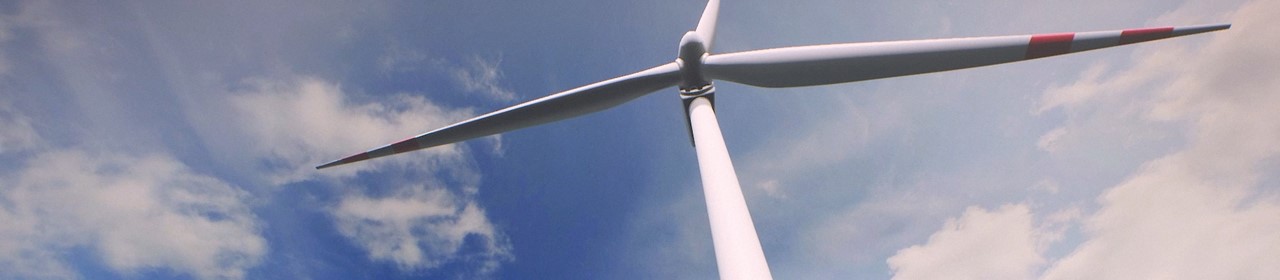 Offshore wind turbine from below
