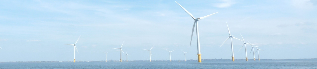 A photo of the Burbo Bank Offshore Wind Farm
