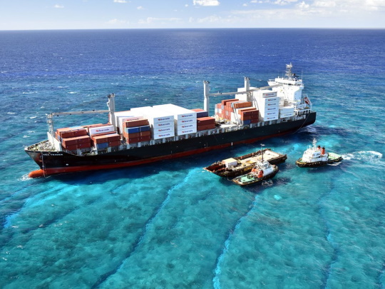 Vessel salvage in the Pacific Ocean